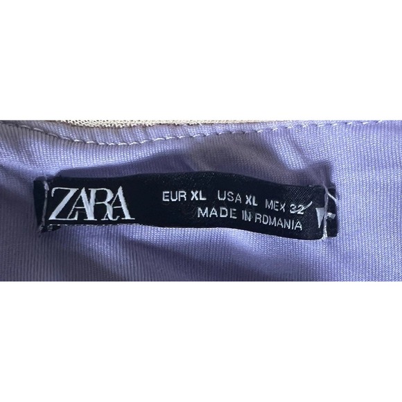 Zara XL Strapless Ruched Mesh Ombre Dress Stretch Mini Pastel READ Flaw - Picture 5 of 9